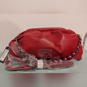 Badgly Mischka Red Slouchy Crossbody Bag